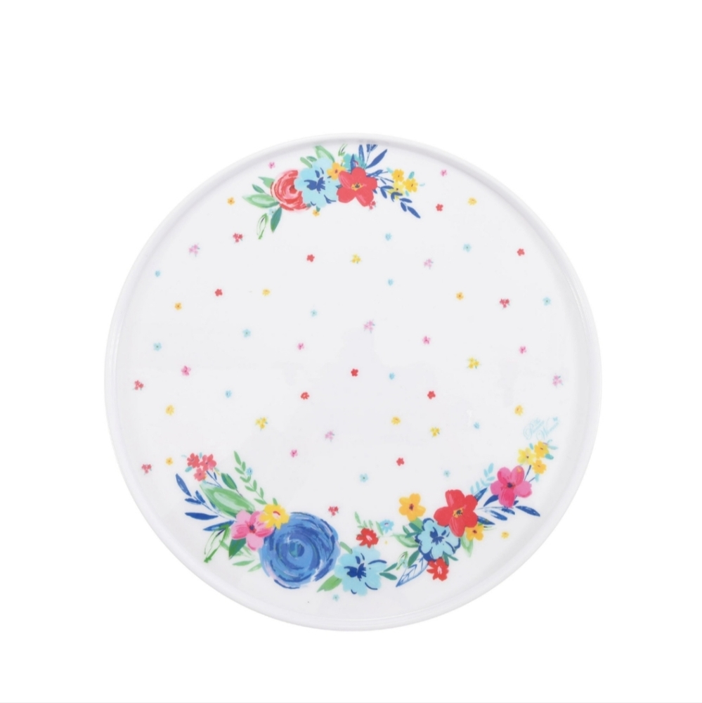 PIONEER WOMAN cake / pie server STAND / PLATE brand new CUPCAKE display MELAMINE - Picture 4 of 4